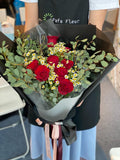 Red roses shower